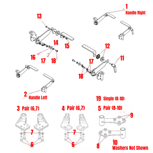 Permobil Originals - Tray Hardware